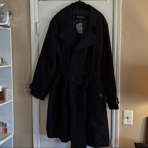 Lane Bryant Black Trench Coat with Belt